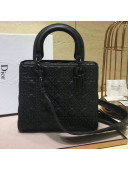 Dior Supple Lady Dior Bag in Black Studded Calfskin 2018