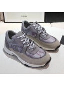 Chanel Calfskin Suede & Fabric Classic Sneaker Grey 2020(For Women and Men)