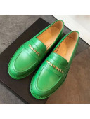 Chanel x Pharrell Flat Loafers Green 2019