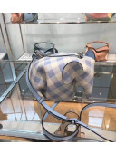 Loewe Gingham Calfskin Elephant Mini Bag Blue 2018