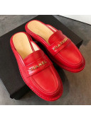 Chanel x Pharrell Flat Loafer Mules Red 2019