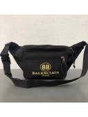 Balenciaga Cotton Canvas Explorer Belt Bag Black/Yellow 2018