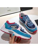 Chanel Calfskin Suede & Fabric Classic Sneaker Blue/Pink/Red 2020(For Women and Men)