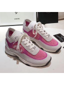 Chanel Calfskin Fabric & Suede Sneaker G36258 White/Pink 2020