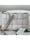 Bottega Veneta Padded Cassette Medium Crossbody Messenger Bag White 2021 25