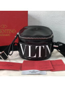 Valentino Garavani VLTN Shiny Canvas Camera Bag For Men Black 2018