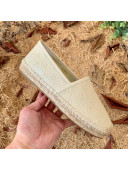 Gucci GG Embossed Leather Espadrilles Beige 2021 
