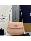 Prada Cleo Brushed Leather Shoulder Bag with Flap 1BD311 Orchid Pink 2021