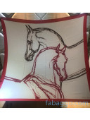 Hermes Horse Silk & Cashmere Square Scarf 140x140cm H2081010 Beige 2020