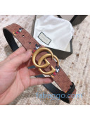 Gucci x Mickey Mouse GG Belt 30mm with GG Buckle Light Brown 2020