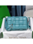 Bottega Veneta Padded Cassette Medium Crossbody Messenger Bag Linoleum Blue 2020