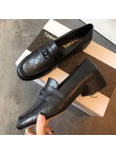 Chanel Quilted Leather Loafers G34345 Black 2019