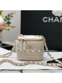 Chanel Crochet Small Vanity Clutch with Chain Black 2022 AP2470 White 2022