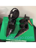 Bottega Veneta Lambskin Twisted Straps Point Sandals 85mm Heel Black 2020