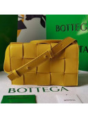 Bottega Veneta Cassette Small Crossbody Messenger Bag in Maxi Weave Yellow 2021