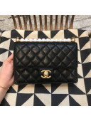 Chanel Lambskin Pearls Flap Bag AS0585 Black 2019