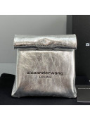 Alexander Wang Lambskin Lunch Bag Cluch Silver 2021