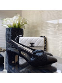 Chanel Tweed & Leather Slingbacks Pumps 6.5cm G31318 Black 2021 