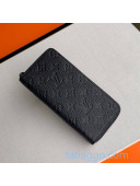 Louis Vuitton Men's Zippy Vertical Wallet in Monogram Embossed Leather M69047 Black 2020