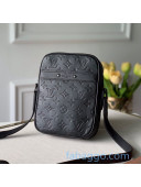Louis Vuitton Men's Sprinter Danube Messenger Bag in Monogram Embossed Leather M44972 Black 2020