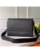 Louis Vuitton Men's Sprinter Messenger G65 Bag in Monogram Embossed Leather M44729 Black 2020