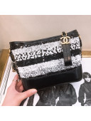 Chanel Sequins Gabrielle Small Hobo Bag A91810 Black/White 2019
