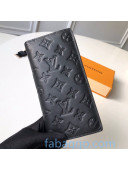 Louis Vuitton Men's Brazza Wallet in Monogram Embossed Leather M62900 Black 2020