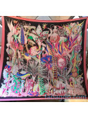 Hermes Silk and Cashmere Square Scarf 140x140cm H2081021 Pink/Black 2020