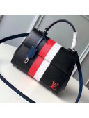 Louis Vuitton Stripes Epi Leather Cluny MM Handbag Black 2018