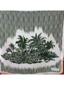 Dior Palms Sqaure Silk Scarf 90x90 Green 2021