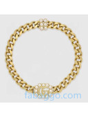 Gucci Pearl Double G Choker Necklace Gold 2020