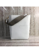 Celine Sangle Bucket Bag in Soft Grained Calfskin White 2018