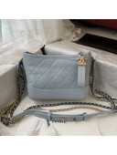 Chanel Gabrielle Small Hobo Bag in Aged Calfskin A91810 Light Blue 2019