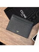 Celine Multifunction Card Holder in Grained Calfskin Black 2020