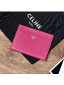 Celine Small Multifunction Card Holder in Grained Calfskin Rosy 2020
