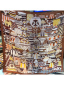Hermes Silk and Cashmere Square Scarf 140x140cm H2080810 Coffee 2020