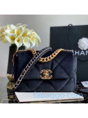 Chanel 19 Velvet Small Flpa Bag AS1160 Black 2020