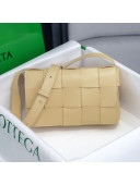 Bottega Veneta Cassette Small Crossbody Messenger Bag in Maxi-Woven Lambskin Nude 2020