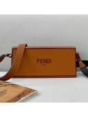 Fendi Wood and Leather Horizontal Box Mini Bag Brown 2021