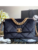 Chanel 19 Velvet Large Flpa Bag AS1161 Black 2020