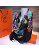 Hermes Silk and Cashmere Square Scarf 140x140cm H2080813 Black 2020
