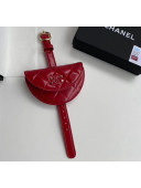 Chanel Flap Coin Purse Wristlet in Shiny Crumpled Lambskin AP1346 Red 2020