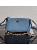 Prada Saffiano Calfskin Mini Bag 1BH171 Blue 2020