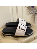 Fendi Flat Slide Sandals White 04 2021 (For Women and Men)