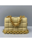 Bottega Veneta The Chain Cassette Lambskin Cross-body Bag Beige/Gold 2020