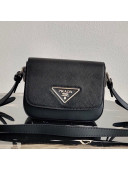 Prada Saffiano Leather Shoulder Bag 1BD249 Black 2020