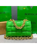 Bottega Veneta The Chain Cassette Lambskin Cross-body Bag Bright Green 2020