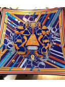 Hermes Silk Print Square Scarf 140x140cm HE01 Blue 2020