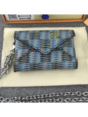 Louis Vuitton Damier LV Pop Kirigami Necklace Envelope Chain Pouch N60278 Blue 2019