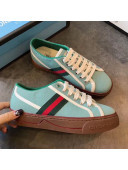 Gucci Tennis 1977 Canvas Sneakers with Web Green 2020